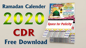 Ramadan Calendar 2020 free download cdr