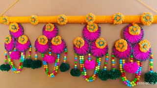 Diy Amazing Jhalar Design /How To Make Door Hanging Toran / Woolen Door Hanging Making