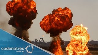 Impacta avión en zona habitada de Libia