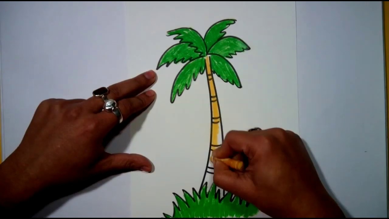 How to draw tree step by step | Kids drawing easy | how to draw tree