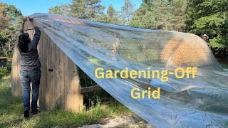 DIY Hoophouse Build. Preparing To Grow a Year's Worth of Food on Our Off Grid Homestead