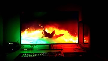 DIY Ambilight with any TV and two switchable HDMI sources - Demo
