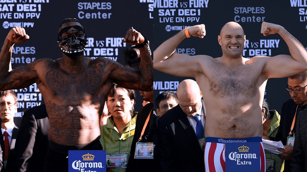 Deontay Wilder vs Tyson Fury weigh in Watch LIVE stream now as fighters meet for final time before fight talkSPORT