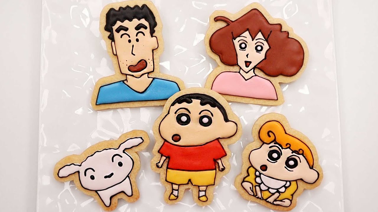 Crayon Shin-chan Royal Icing Cookies / クレヨンしんちゃん - YouTube