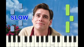 Video thumbnail of "SLOW piano tutorial "TRUMAN SLEEPS" from The Truman Show, 1998, with free sheet music"