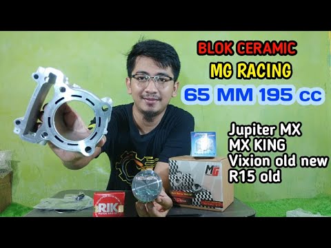 Video Review blok ceramic mg racing 65mm piston forget fjn... - youtube