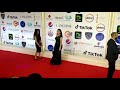 إطلالة الفنانة دينا فؤاد على السجادة الحمراء في مهرجان القاهرة السينمائي 2021 