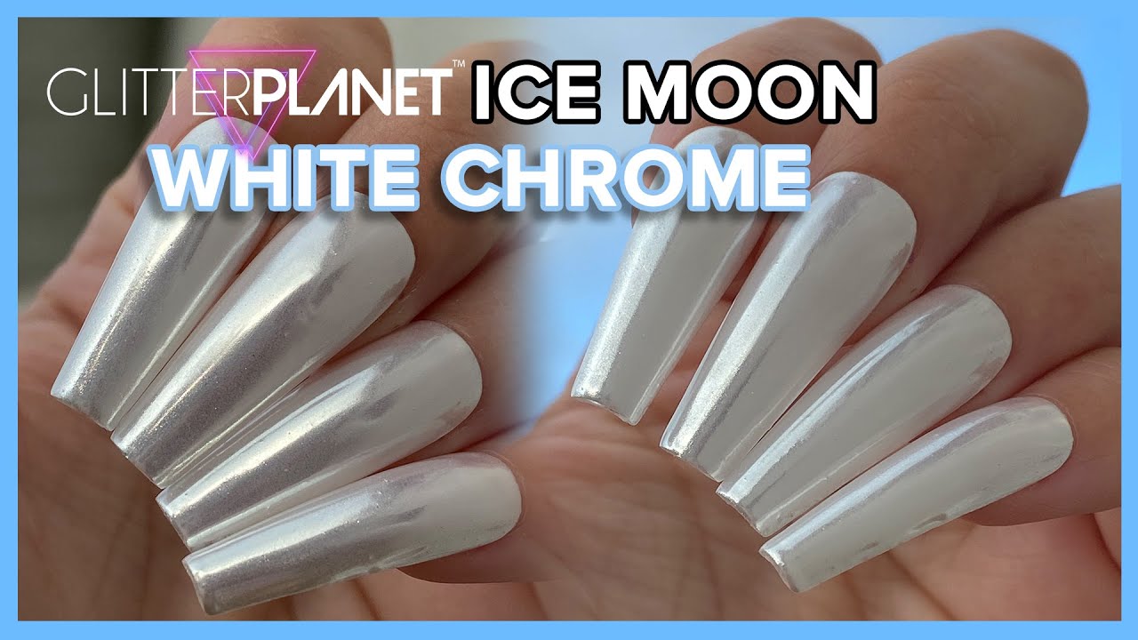 Ice Moon White Chrome Nail Powder  Donut Glaze Nail Trend – Glitter Planet