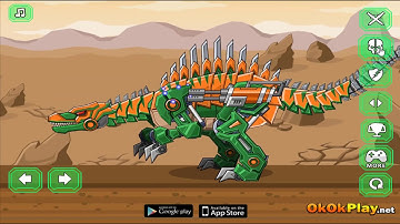 Game Lắp Ráp Robot Khủng Long Đại Chiến//Toy War Robot Spinosaurus//Bonbon Chơi Game Lắp Rắp Robot.