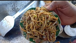 ठेले बाली देसी वेज़ चाऊमीन रेसिपी street style veg chow mein #veghakkanoodles#chinese#food#street