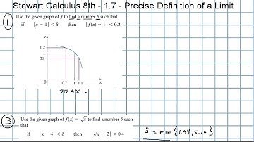 Calc 1.7 Q1 - Limit Proof with Epsilon Delta - James Stewart 8E
