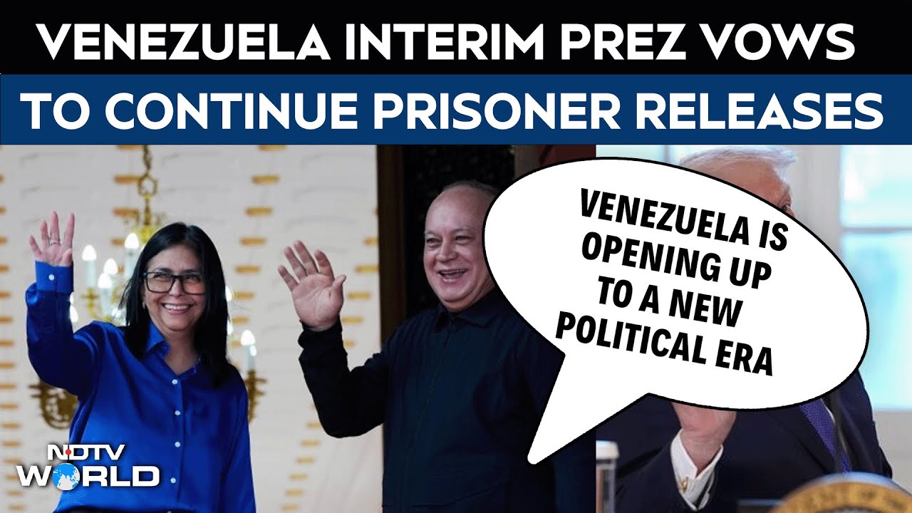 Venezuela News | Delcy Rodriguez Vows to Continue Releasing Prisoners Detained Under Maduro