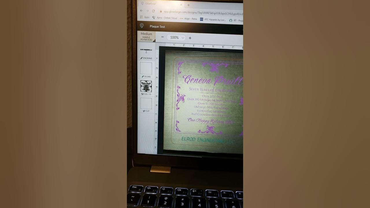 settings for NonProofgrade material YouTube