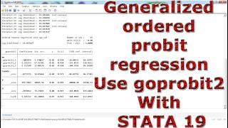 Famous Generalized ordered probit regression Use goprobit2 With STATA 19 Profile