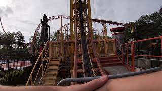 Dare Devil Dive Front Row POV 4K SIX Flags Over Georgia