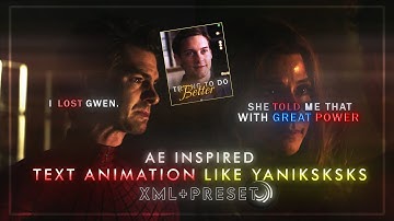 Ae Inspired Text Animation Like @yaniksksks in Alight Motion | (+Preset)