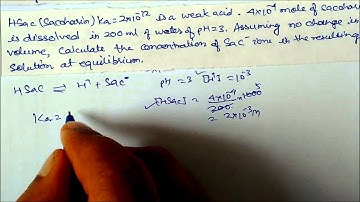 Dissociation constant of acid and base Solved Numericals