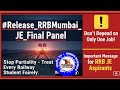 #Release_RRBMumbai_JE_Final_Panel 🙏Don’t Depend on One Job😔 #RRBJE2025 #rrbjepanel #railwayprotest