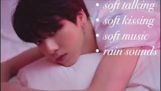 [BTS ASMR] Jungkook || soft talking || soft kissing  || soft music || rain sounds || REUPLOADED ♻️