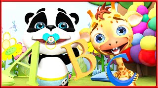   Baby Panda  Nursery Rhymes and Childrens Songs, abc song  learn with johny and emmy.