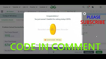GFG POTD 03/03/2024 IN C++ MOST IMPORTANT INFORMATION | CODE IN COMMENT #geeksforgeeks #gfg #potd