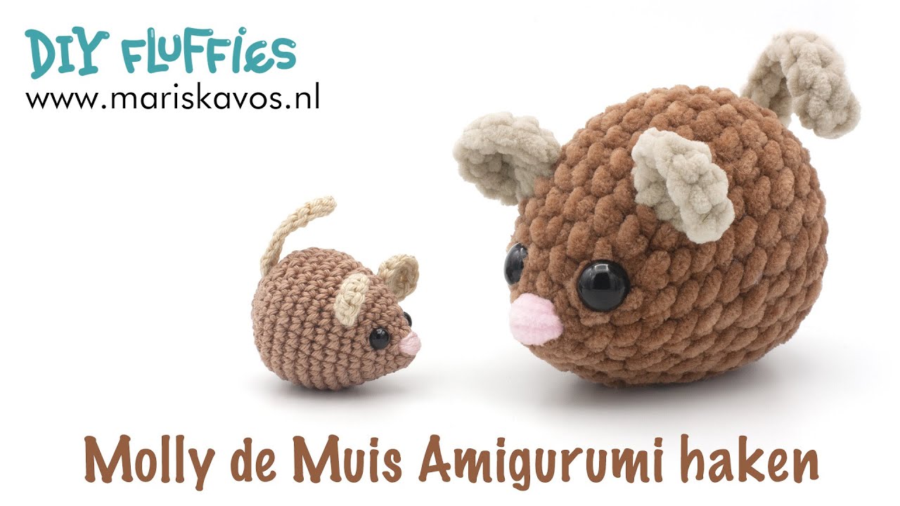 Molly de Muis Amigurumi knuffel haken - makkelijk haakpatroon voor beginners