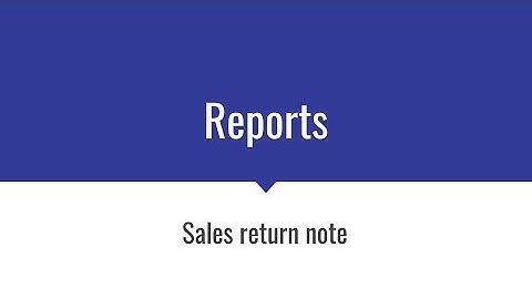 QDC - Sales Return Report