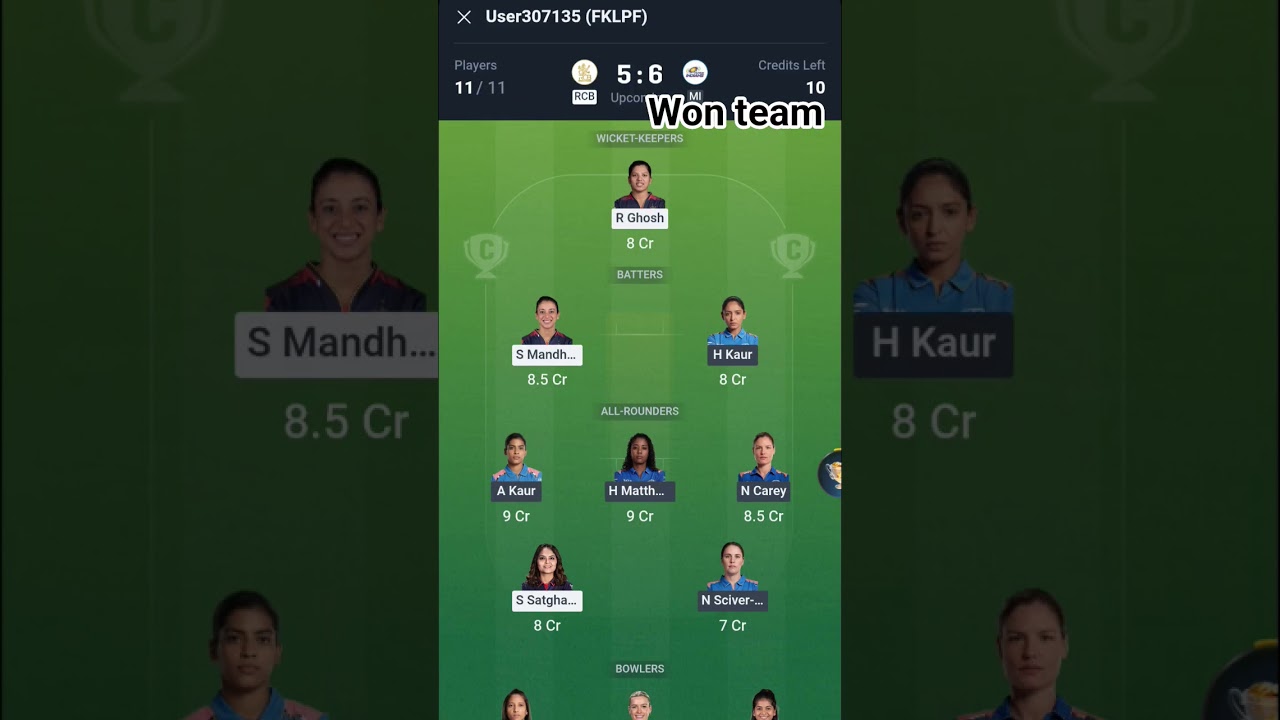 RCB-W vs MI-W Dream11 Prediction |RCB W vs MI W Today Match Prediction| RCB-W vs MI-W Dream11 Team|