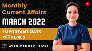 March 2022 Important Days & Theme | Monthly Current Affairs 2022 | With Memory Tricks