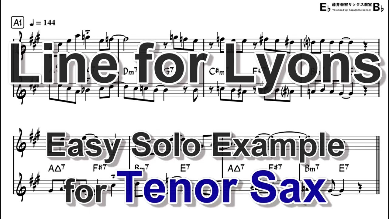 Line for Lyons - Easy Solo Example for Tenor Sax