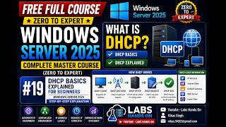 #19 DHCP Basics Explained for Beginners | Windows Server 2025 Networking Step-by-Step