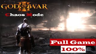 God of War 3 Remastered  Full Game Walkthrough | CHAOS MODE Difficulty  | All Cutscenes + Ending ✔