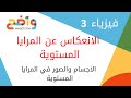 الاجسام والصور في المرايا المستوية (فيزياء3)