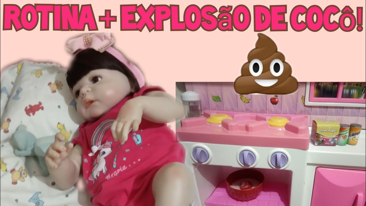 Bebê reborn explosão de cocô+Rotina da tarde!!