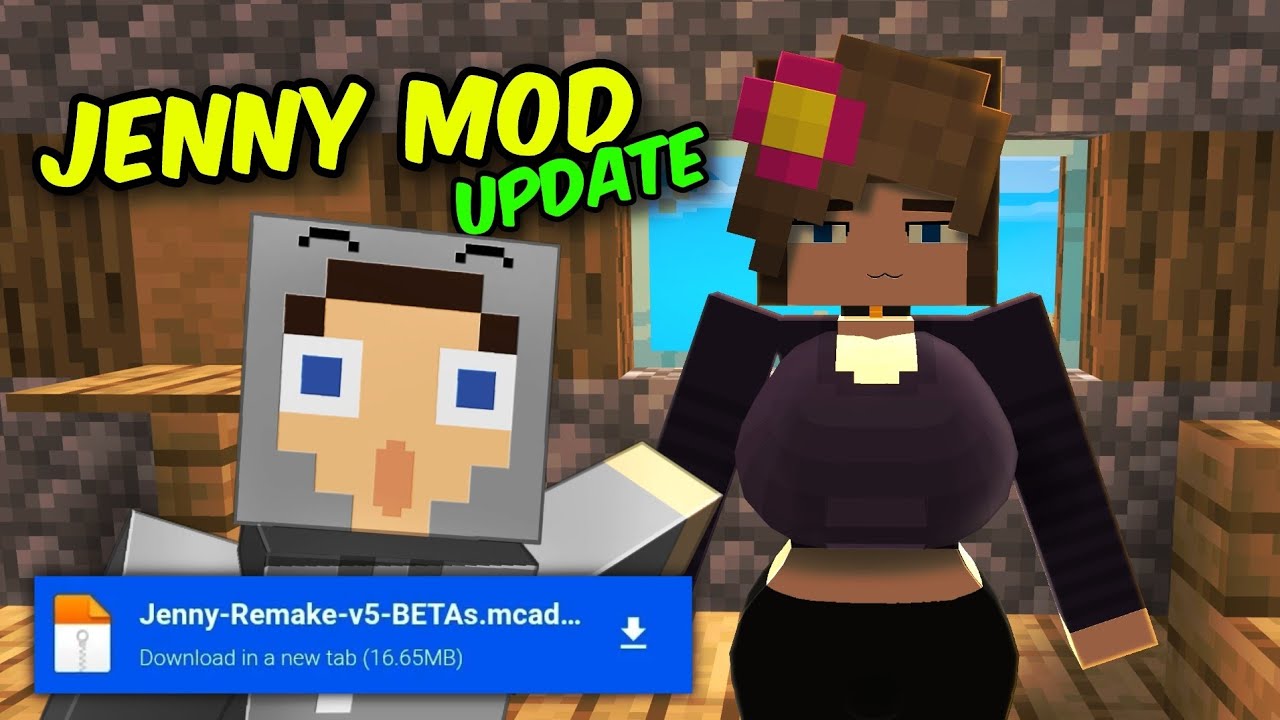 🥵Como Instalar Jenny Mod Remake v5 Para Minecraft Bedrock 1.26+ - YouTube