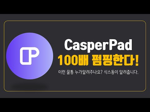   IDO CasperPad 캐스퍼패드 100배 펌핑예상 절대 친구한테 알려주지마세요