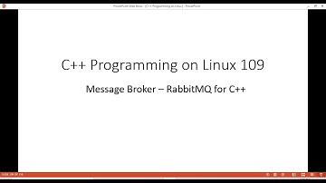 C++ Programming on Linux - Install RabbitMQ Message Broker for C++