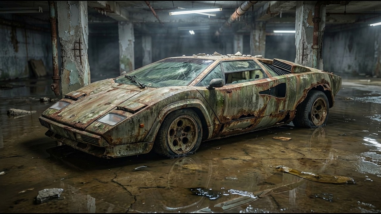 Water Destroyed 1975 Lamborghini Countach LP 400 - Can it Be Saved? (ASMR)