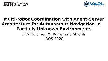 Multi-robot Coordination with Agent-Server Architecture for Autonomous Navigation - IROS 2020