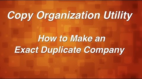 Copy Organization Utility