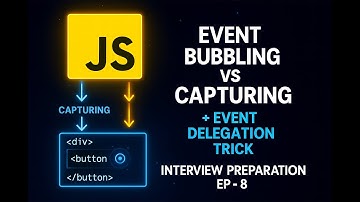 EP-8 ⚡ Event Bubbling vs Capturing + Delegation | JavaScript Interview Explained