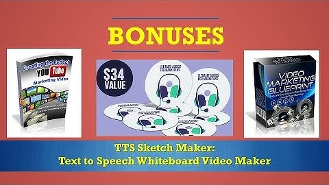 TTS Sketch Maker: Text to Speech Whiteboard Video Maker Preview and Bonuses