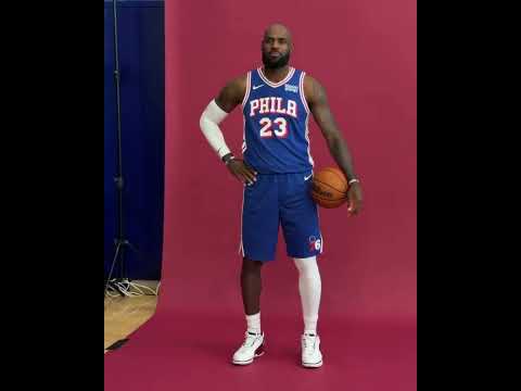 LEBRON DEBUTS SIXERS JERSEY & DOES THIS! 🔴🔵