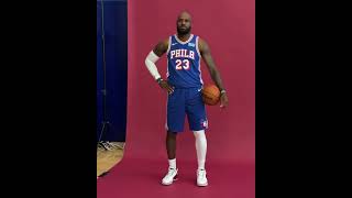 LEBRON DEBUTS SIXERS JERSEY & DOES THIS! 🔴🔵