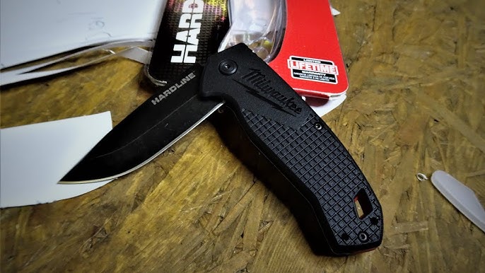 Milwaukee 4932492452 - Coltello richiudibile Hardline a lama liscia da 64mm