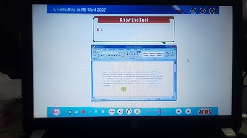 class 4 lesson 4 FORMATTING IN MS WORD 2007