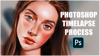 Soft Brush Portrait | Photoshop | Timelapse screenshot 2