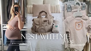NEST WITH ME | Packing my hospital bag, second time mum, baby prep 🤍