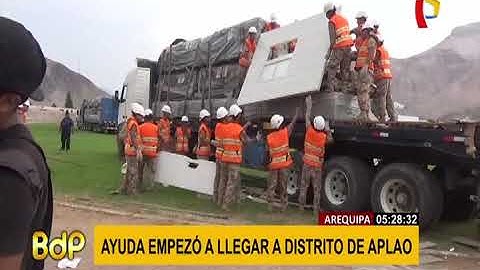 Arequipa: ayuda empezó a llegar hasta el distrito de Aplao