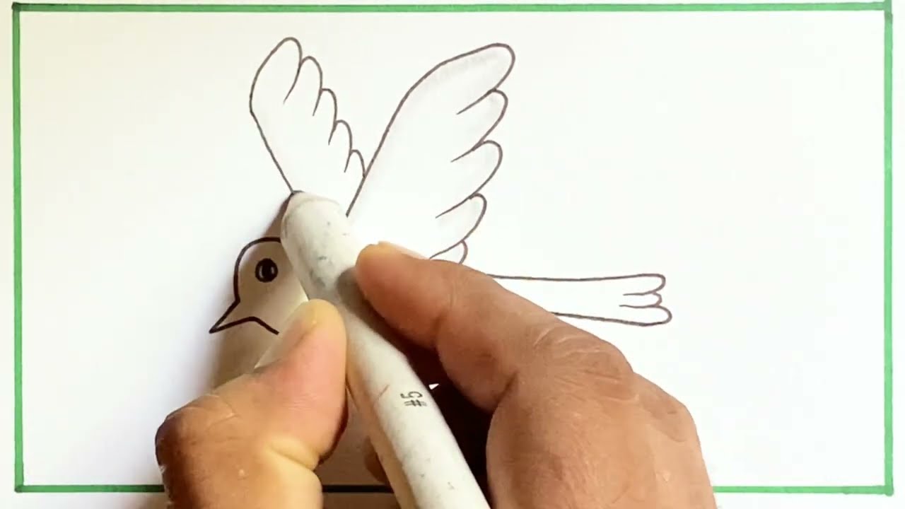 Easy Bird Drawing for kids🐦‍⬛| V shape Bird Drawing Step by Step | Birds 🦅 drawing tutorial |